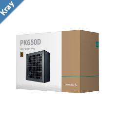 DeepCool PK650D 650W 80 Bronze Power Supply Unit 120mm Fan Taiwan Capacitor DC to DC ATX12V V2.4 100000 MTBF 85 Efficiency  5YW