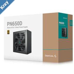 DeepCool PN650D 650W 80 Gold Certified NonModular ATX Power Supply Direct Cable 120mm Fan Japanese Capacitors DC to DC ATX12V V3.1 100000 M