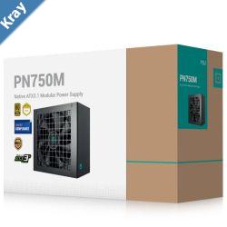 DeepCool PN750M Gamer Storm 80 Gold Certified Fully Modular ATX Power Supply 120mm Fan Japanese Capacitors DC to DC ATX12V V3.1