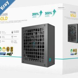DeepCool PQ1200G 1200W Gamer Storm 80 GoldCybenetics Fully Modular ATX Power Supply 120mm Fan Japanese Capacitors DC to DC ATX12V V3.1