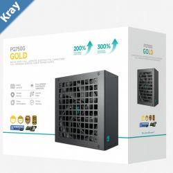DeepCool PQ750G 750W Gamer Storm 80 GoldCybenetics Fully Modular ATX Power Supply 120mm Fan Japanese Capacitors DC to DC ATX12V V3.1