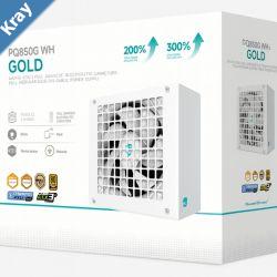 DeepCool PQ850G WH 850W Gamer Storm 80 GoldCybenetics Fully Modular ATX Power Supply 120mm Fan Japanese Capacitors DC to DC ATX12V V3.1