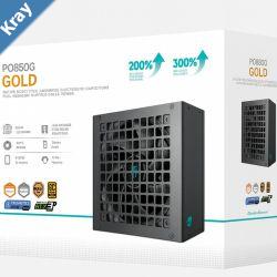 DeepCool PQ850G 850W Gamer Storm 80 GoldCybenetics Fully Modular ATX Power Supply 120mm Fan Japanese Capacitors DC to DC ATX12V V3.1