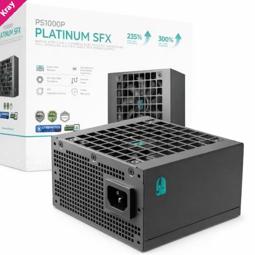 DeepCool PS1000P 1000W Gamer Storm SFX Full Japanese Electroyltic Capacitors Cybenetics Platinum/PPLP 115V Platinum