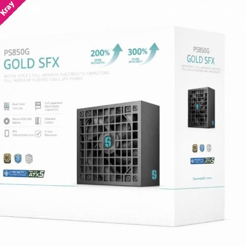 DeepCool PS850G 850W Gamer Storm SFX ,Full Japanese Electrolytic Capacitors, Cybenetics Platinum /PPLP Gold, Fluid Dynamic Bearing