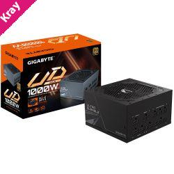 Gigabyte UD1000GM PG5 2.0 1000W ATX PSU Power Supply  80+ Gold >90% 120mm Fan Black Flat Cables Single +12V   >100K Hrs