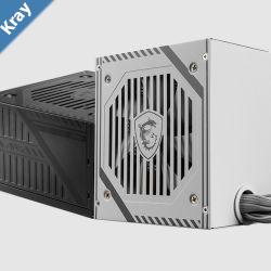 MSI MAG A650BNL WHITE 650W Power Supply 80 PLUS Bronze up to 85 Efficiency Active PFC OCP  OVP  OPP  SCP