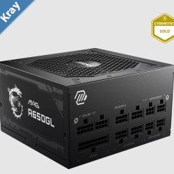 MSI MAG A650GL 650W Power Supply 80 PLUS Gold up to 90 Efficiency Active PFC OCP  OVP  OPP  OTP  SCP  UVP