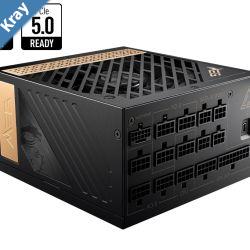 MSI MEG Ai1300P PCIE5 1300W ATX Power Supply Unit 80 PLUS Platinum up to 92 Active PFC OCP  OVP  OPP  OTP  SCP  UVP