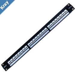 LDR 24 Port Cat6A UTP Patch Panel Rack Mount  1U