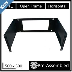 LDR Open Frame 6U Wall Mount Frame 500mm x 300mm  Black Metal Construction