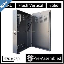LDR Assembled 5U Flush Wall Mount Vertical Cabinet 570mm x 250mm  Black Metal Construction
