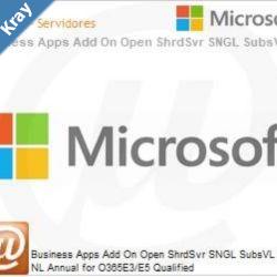 MICROSOFT BUSINESS APPS ADD ON OPEN SUB VL OLP 1L NO LEVEL O365E3E5 QUALIFIED ANL