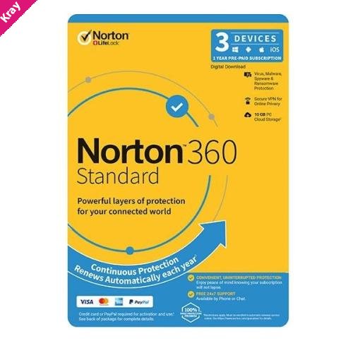 Norton 360 Standard 10GB AU 1 User 3 Device OEM