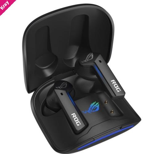ASUS ROG Cetra True Wireless SpeedNova Black, Dual-Mode, Bone-Conduction AI Microphones, Up to 46-hour battery life, Hybrid Multipoint