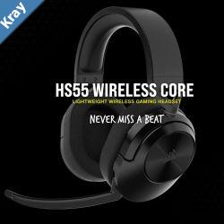 Corsair HS55 WIRELESS CORE Gaming Headset 50mm drivers 24h battery 20Hz20kHz 30ft range PCPS support MACmobile. Extra. Plus Corsair HS55 WIRELESS CORE Gaming Headset 50mm drivers 24h battery 20Hz20kHz 30ft range PCPS support MACmobile. Extra. Plus