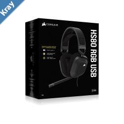 Corsair HS80 RGB Carbon Dolby Atoms 3D Pulse Sound Dolby 7.1 Surroud USB  Gaming Headset PCPS5 Headphones.