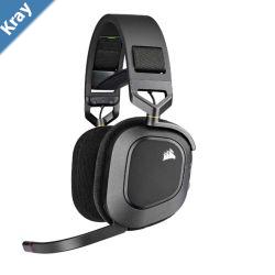 Corsair HS80 MAX WIRELESS Gaming Headset Steel Gray 50mm drivers Dolby Atmost 24130h battery RGB multiplatform PCPSSwitchMobile Corsair HS80 MAX WIRELESS Gaming Headset Steel Gray 50mm drivers Dolby Atmost 24130h battery RGB multiplatform PCPSSwitchMobile