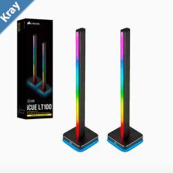 Corsair iCUE LT100 Smart Lighting Towers Starter Kit ICUE Software Long Last LED. Preset Effects.Enhanced entertainment and visual experience