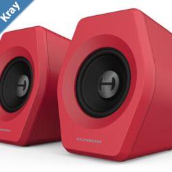 Edifier G2000 Gaming 2.0 Speakers System  Bluetooth V4.2 USB Sound Card AUX InputRGB 12 Light Effects 16W RMS Power Red