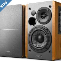 Edifier R1280DB  2.0 Lifestyle Bookshelf Bluetooth Studio Speakers Brown  3.5mm AUXRCABTOpticalCoaxial ConnectionWireless Remote