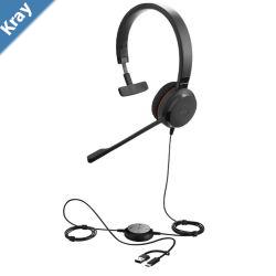 Jabra Evolve 30 II USB CA Mono MS Headset Great calls and music Plugandplay connectivity Manage calls easily Flexible connectivity via 3.5 mm