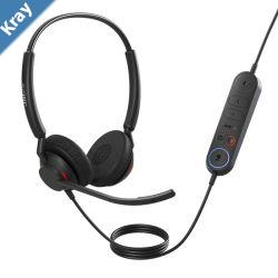 Jabra Engage 40 Inline Link MS Teams Dual USBCA Corded Headsets Lightweight  sturdy Double the mic Busylight Hearing Protection Audio Quality