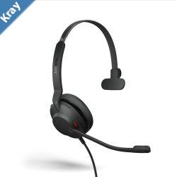 Jabra Evolve2 30 SE Wired USBCA UC Mono Headset Lightweight  Durable Noise Isolating Ear Cushions Plugandplay 2Mic 2Yr Warranty