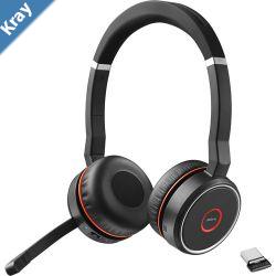 Jabra Evolve 75 SE MS Stereo Wireless Bluetooth Headset Active Noise Cancelling 2ys Warranty
