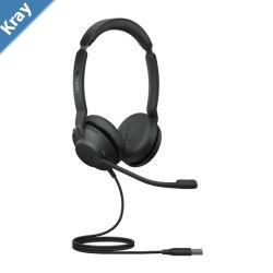 Jabra Evolve2 30 UC Stereo USBA Headset Leatherette Ear Cushions SafeTone Hearing Protection 2yr Warranty