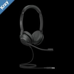 Jabra Evolve2 30 SE Wired USBA MS Stereo Headset Lightweight  Durable Noise Isolating Ear Cushions Clear Calls 2Yr Warranty