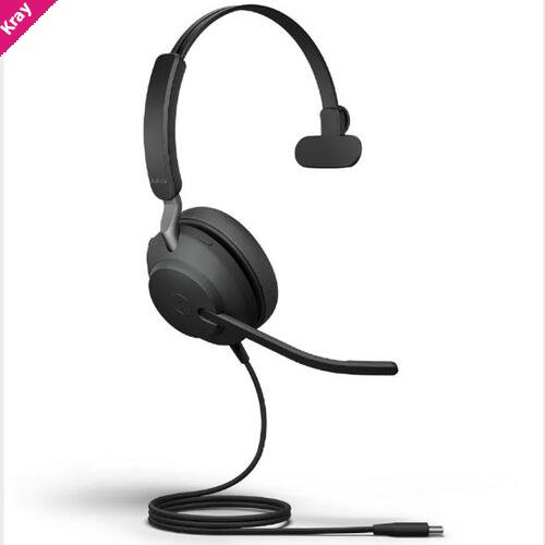 Jabra Evolve2 40 SE Wired USB-C/A MS Mono Headset, 360° BusyLight,Cancels more noise than ever before, Teams-certified means teams are satisfied, 3-mi
