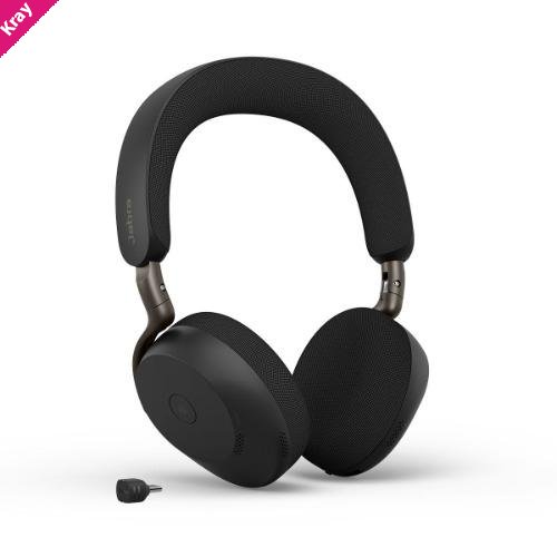 Jabra Evolve3 75, MS Stereo Black Bluetooth ANC Headset, Link390C BT, USB-C