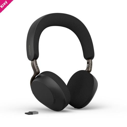 Jabra Evolve3 75, UC Stereo Black Bluetooth ANC Headset, Link390A BT, USB-A