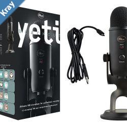 LOGITECH YETI Premium MultiPattern USB Microphone with Blue VOCE 2Year Limited Hardware Warranty