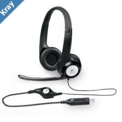 Logitech H390 USB Headset AdjustableUSB2 Years Noise Cancelling Micophone Headphones Inline Audio Controls