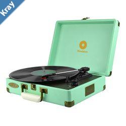 mbeat Woodstock Retro Turntable Player TIIFFANY BLUE