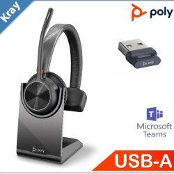 PlantronicsPoly Voyager 4310 UC Headset with Charge Stand Teams certified Monaural Wireless  Noise canceling boom SoundGuard