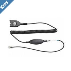 EPOS  Sennheiser Bottom cable Easy Disconnect to modular plug  coiled cable to be used with Avaya 16009600 series telephones