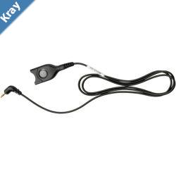 EPOS  Sennheiser DectGSM Cable 100 cm ED cable to 2.5mm  3 Pole jack plug without microphone damping. For deskphones such as Panasonic phones with
