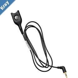 EPOS  Sennheiser DECTGSM Cable EasyDisconnect with 100 cm cable to 2.5mm  3 Pole jack plug To use with a DECT  GSM phone featuring a 2.5 mm  3 p