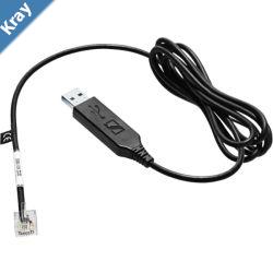 EPOS  Sennheiser Cisco adaptor cable for electronic hook switch  8900 and 9900 series terminated in USB