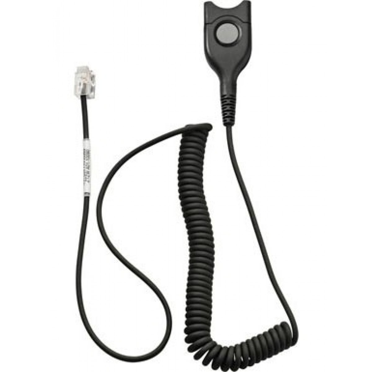 EPOS  Sennheiser Standard Bottom cable EasyDisconnect to Modular Plug  Coiled cable  code 01 for direct connection to most phones.