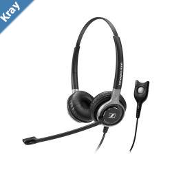 EPOS  Sennheiser Premium Binaural headset ultra noise cancelling mic Wideband very strong and comfortable leatherette pads gorgeous design. ED c