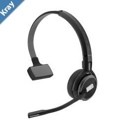 EPOS  Sennheiser DECT Wireless Office headset SINGLE EAR with ultra noise cancel microphone and mute button on mic boom. To be used with the SDW 5