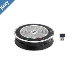 EPOS l Sennheiser Bluetooth speakerphone for up to 8 people USBC and USBA connectivity plus Bluetooth. Voice activation compatible. BTD USB dongle