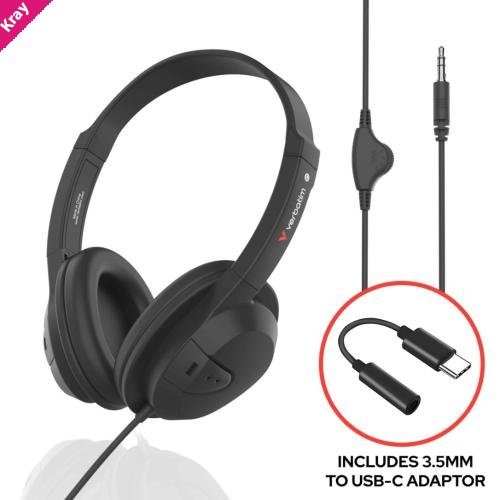 Verbatim PureSound Headphones with Volume Control