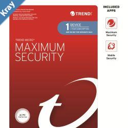 Trend Micro Maximum Security 1 Device 1 Year Addon Auto Renew OEM