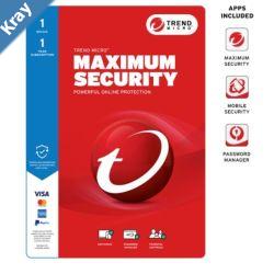 Trend Micro Maximum Security 1 Device 1Yr Retail Mini Box Auto Renew