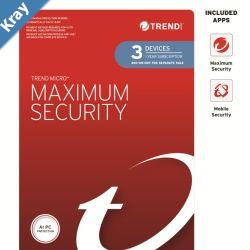 Trend Micro Maximum Security Plus 3 Devices 1 Year Addon Auto Renew OEM Plus  Secure VPN  Cleaner Pro